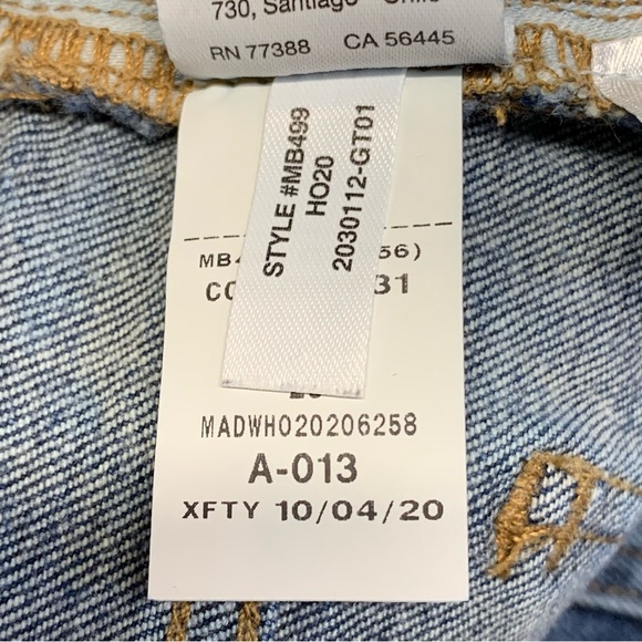 Madewell Tomboy Straight Jeans in Chaseley Wash Style #MB499 - Size 25 - Picture 16 of 16